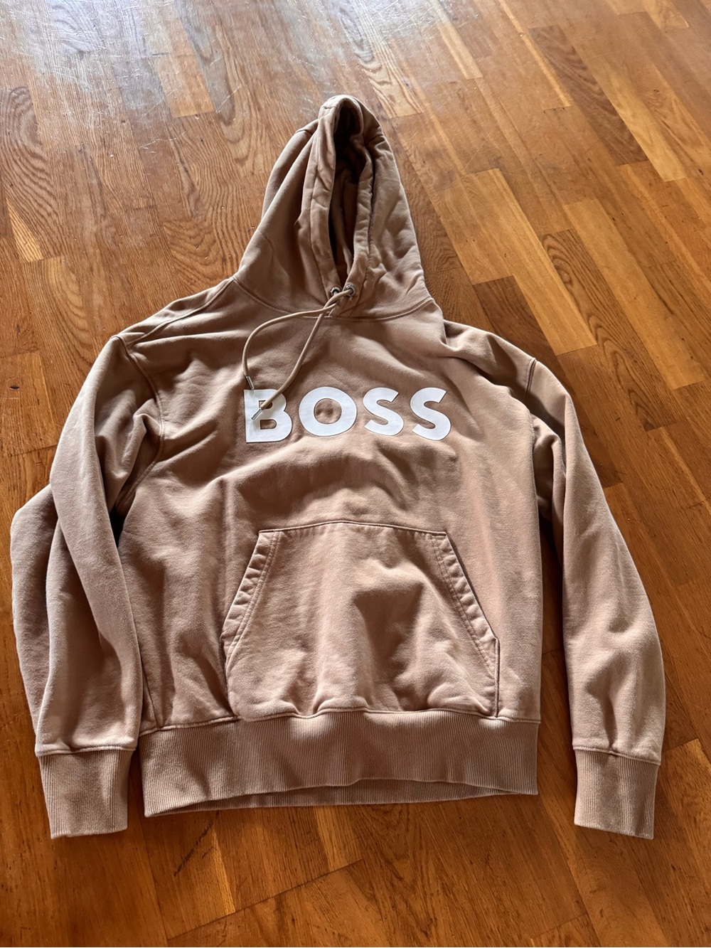 BOSS Menswear Oversized-Fit Cotton Terry Logo Hoodie SIZE M